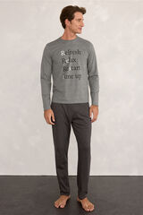 Milano Pijama estampados Gris Claro