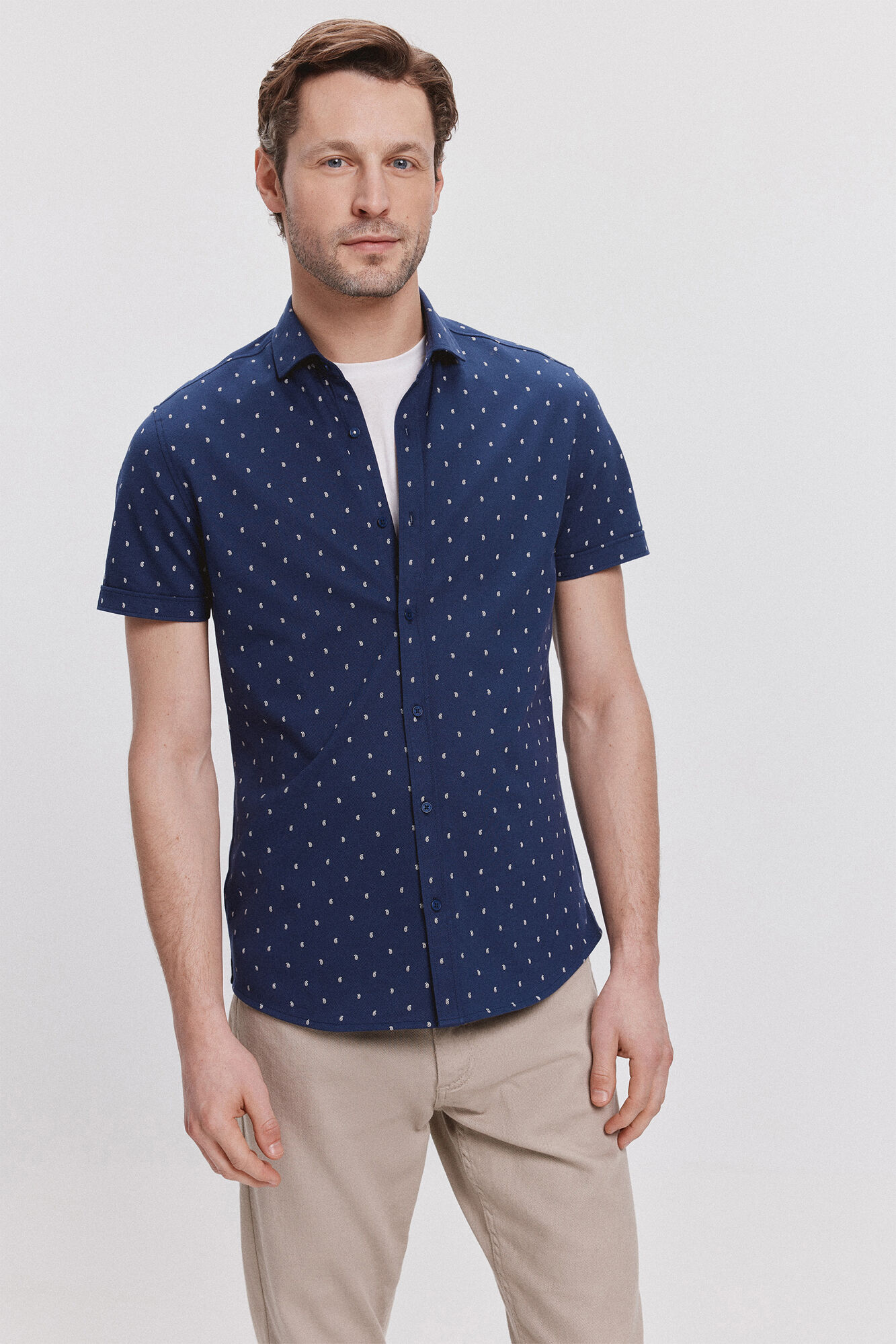 Milano Camisa Piqu&eacute; estampada