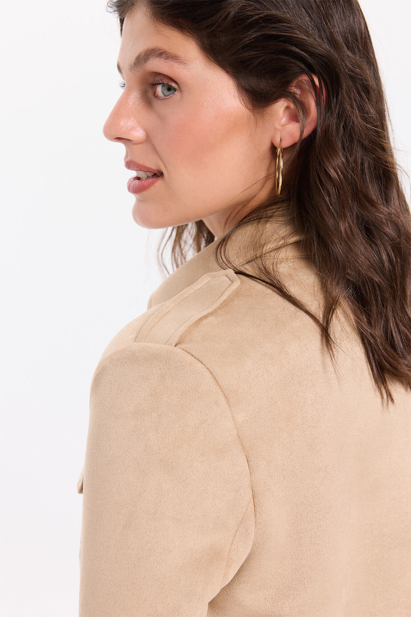 Milano Chamarra efecto ante beige Beige/Camel