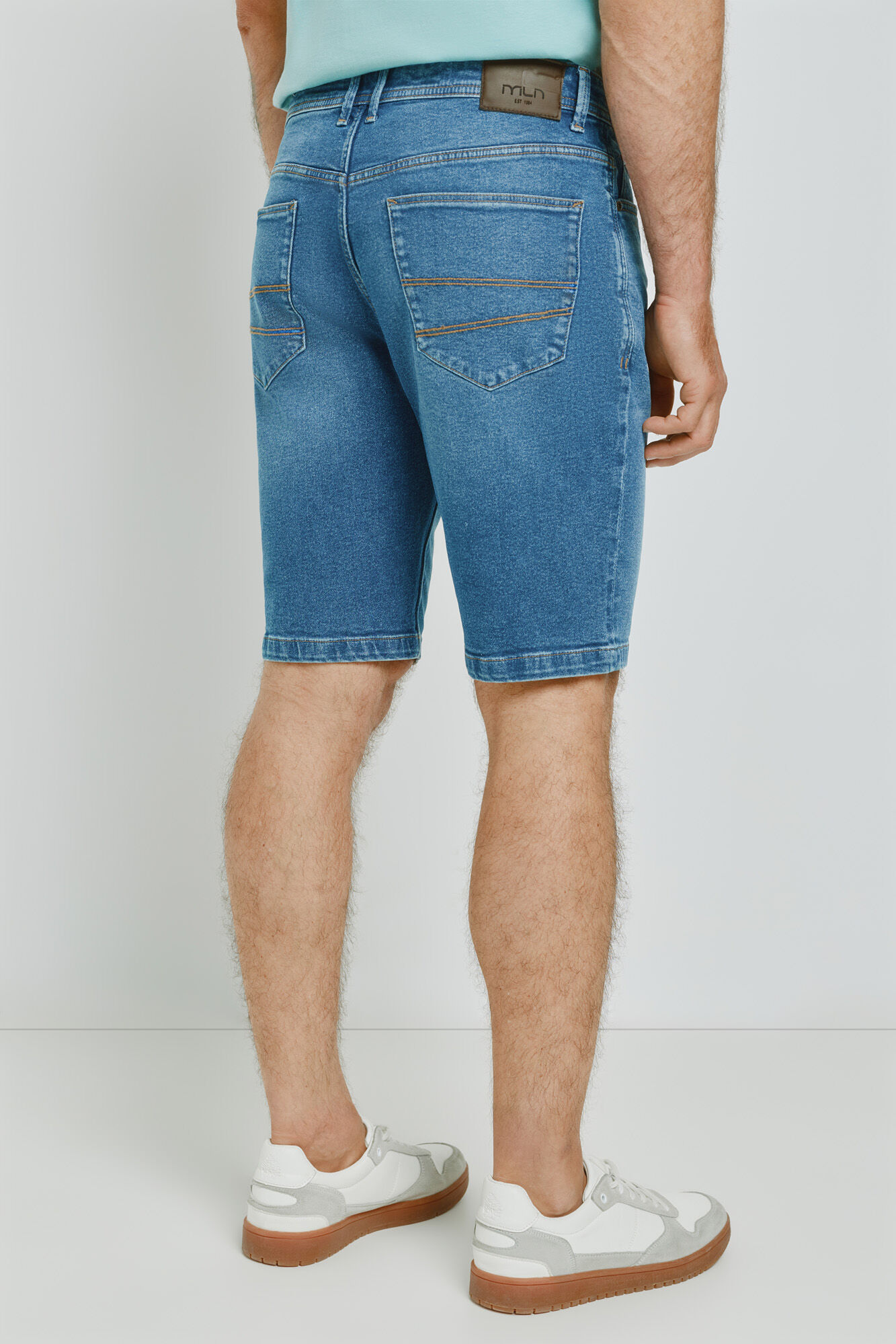 Milano Bermuda de mezclilla regular fit Azul