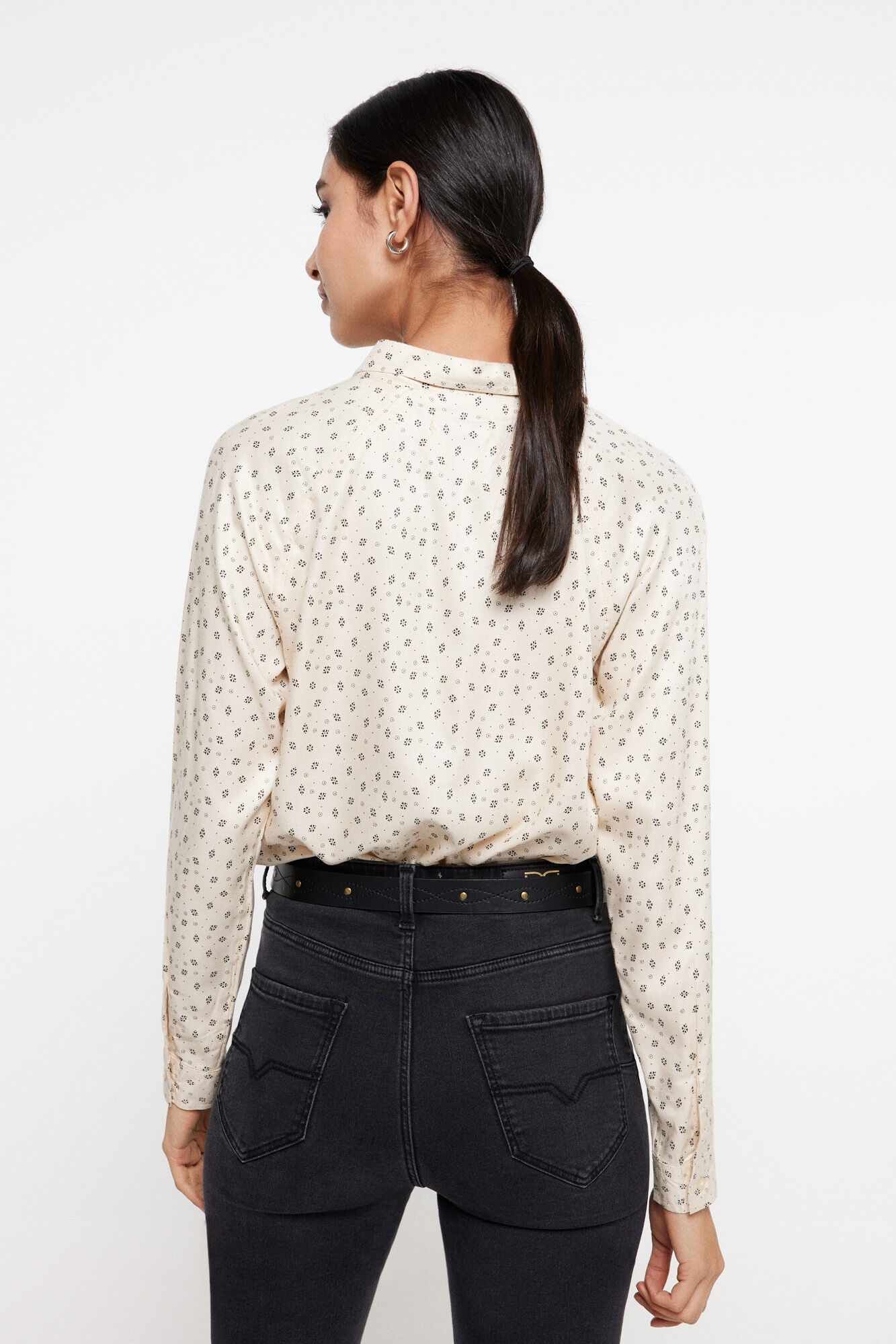 Milano Camisa twill lurex natural