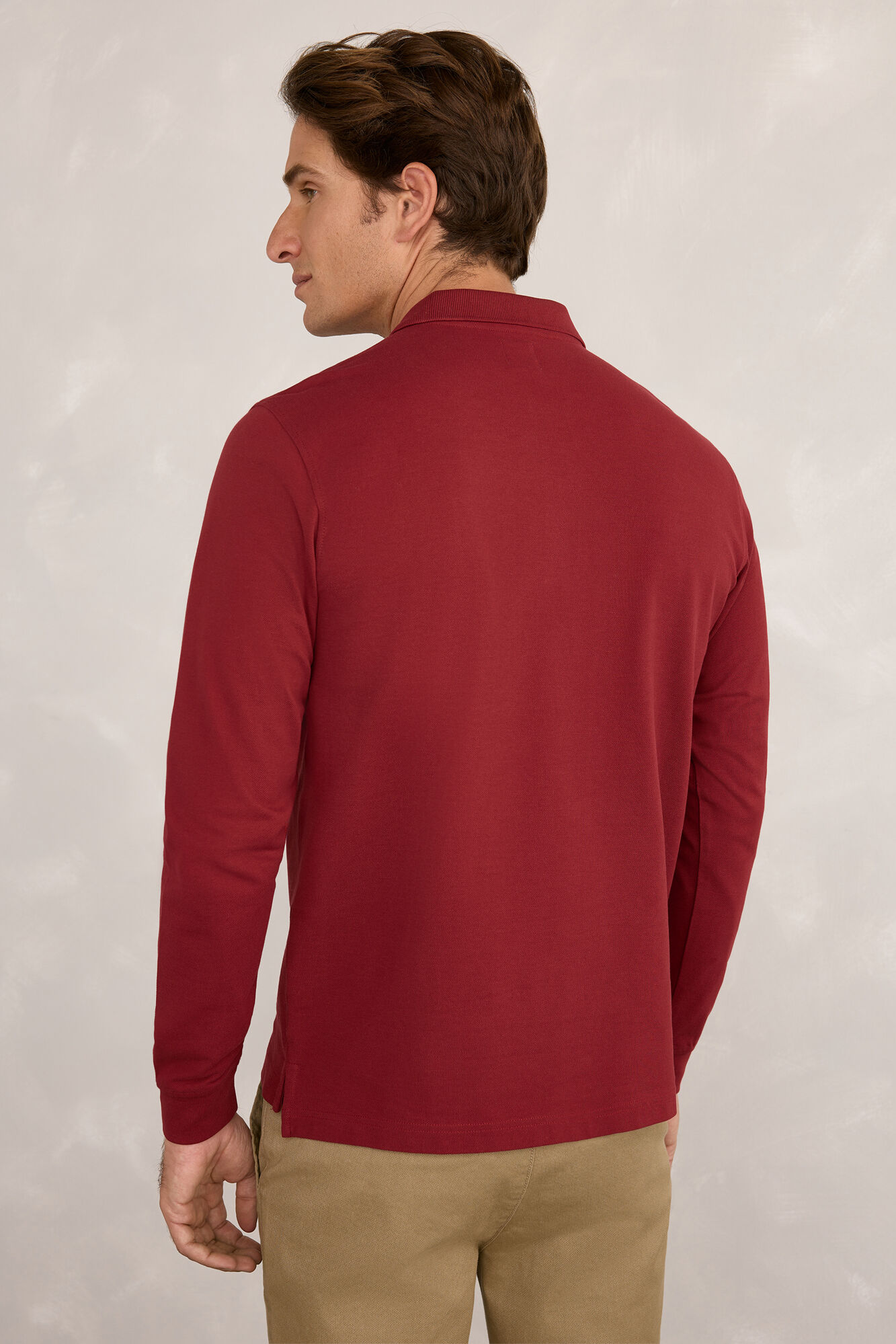 Milano Polo de rugby de manga larga Granate