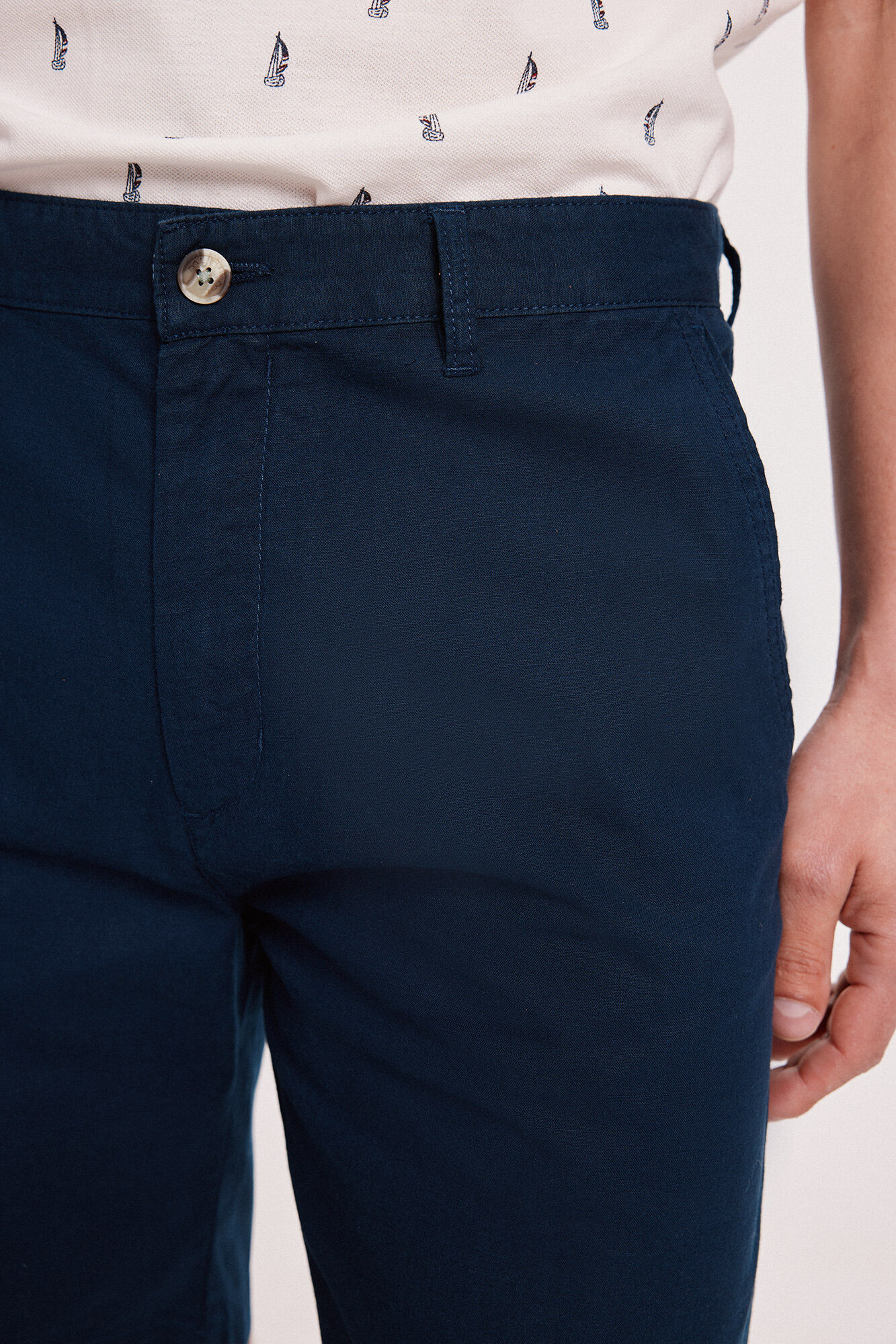 Milano Bermuda Lisa Lino Navy