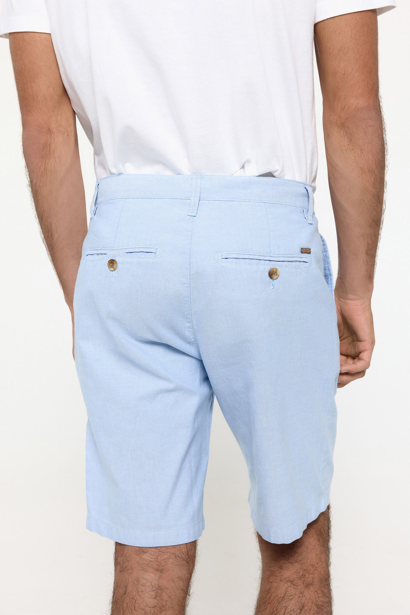 Milano Bermudas oxford de algod&oacute;n Azul Claro