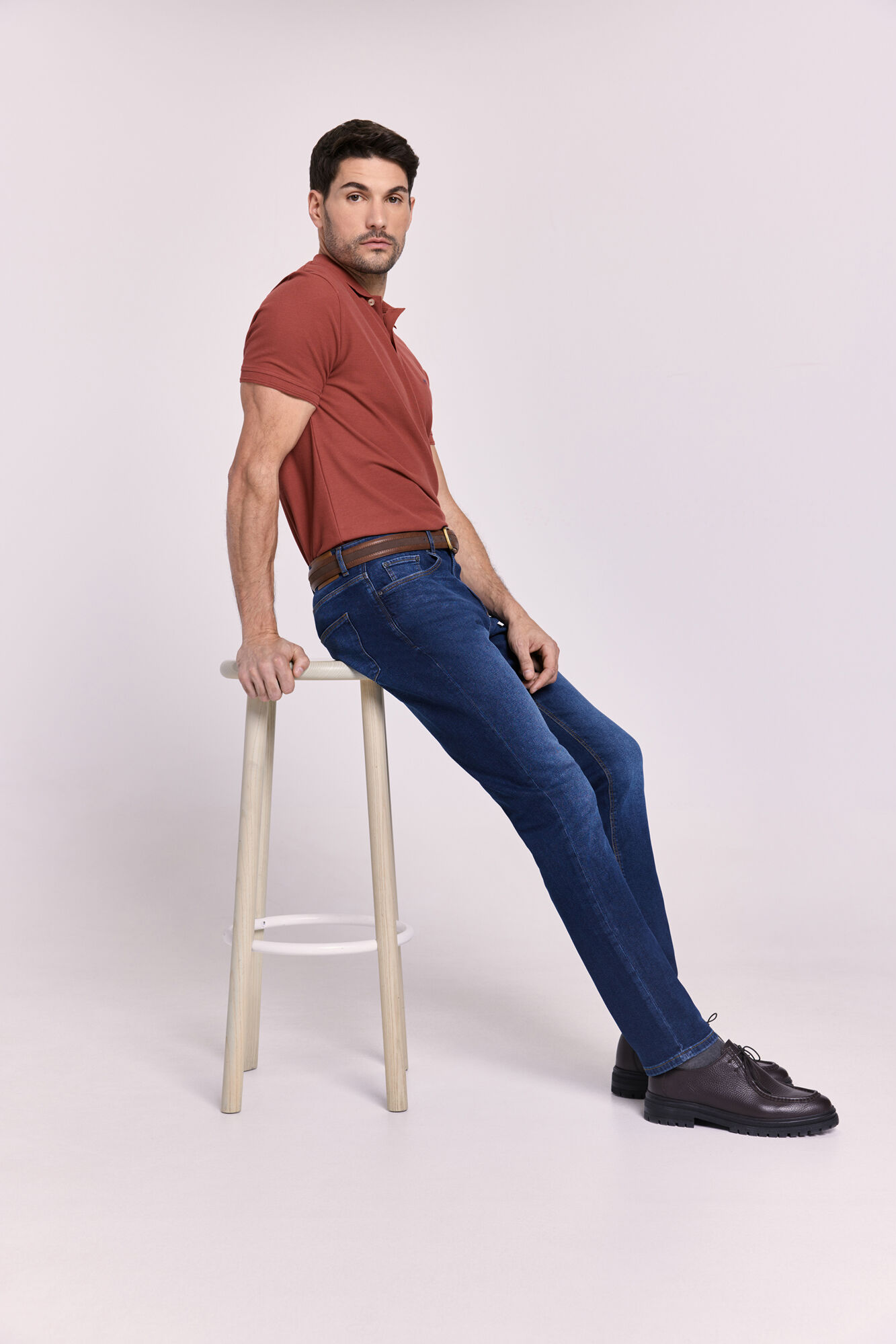 Milano Pantal&oacute;n slim fit de mezclilla Azul