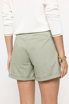 Fifty Outlet Bermuda tipo chino tejido elástico Kaki Oscuro