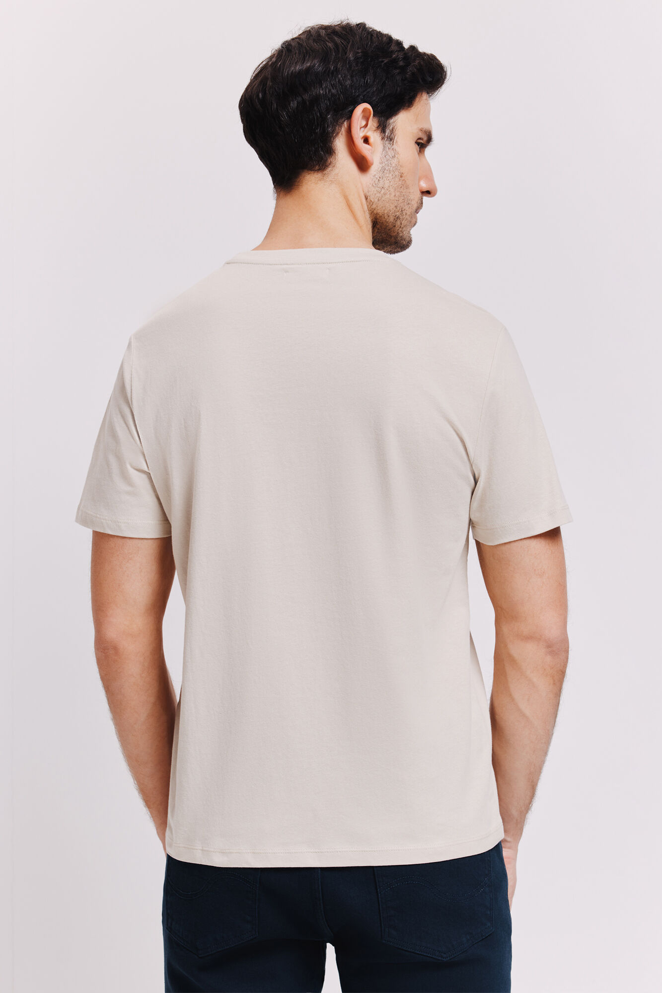 Milano Playera b&aacute;sica con bolsillo Gris Claro