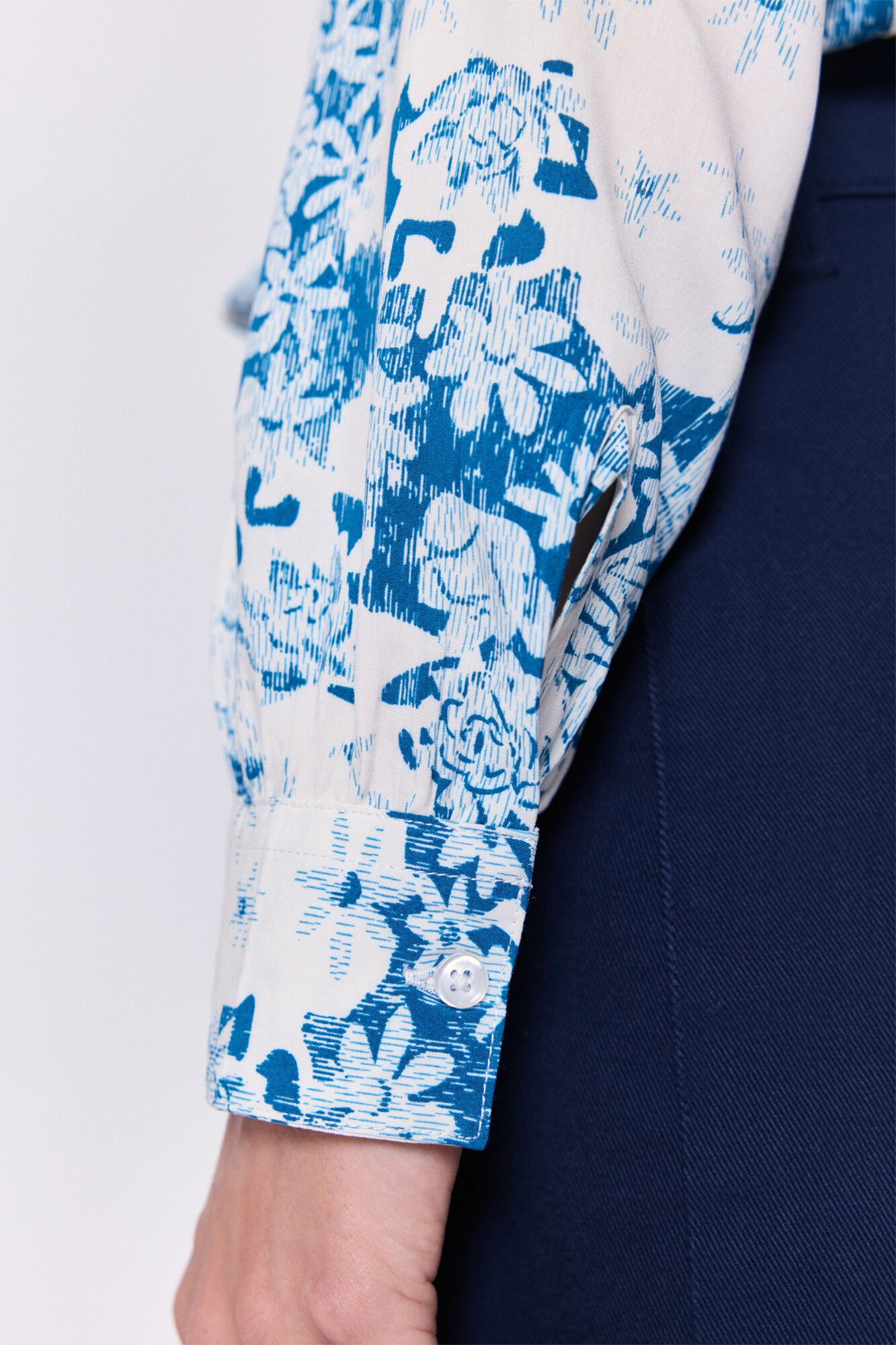 Milano Blusa fluida Azul turquesa