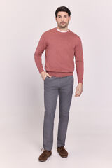 Milano Su&eacute;ter cuello redondo ajustado Vino