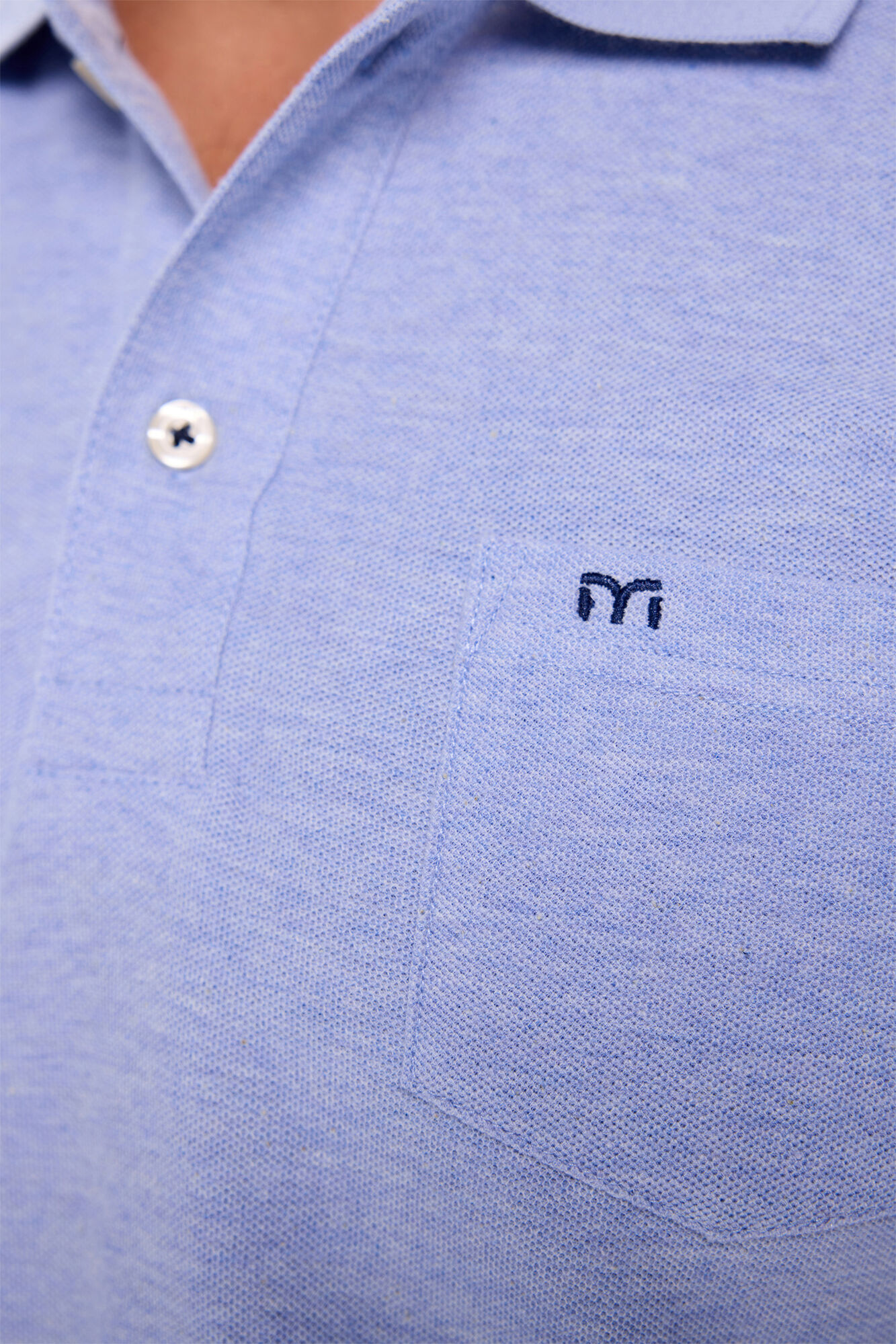 Milano Polo de bolsillo Azul Claro
