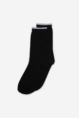 Fifty Outlet Calcetines rib lurex Negro