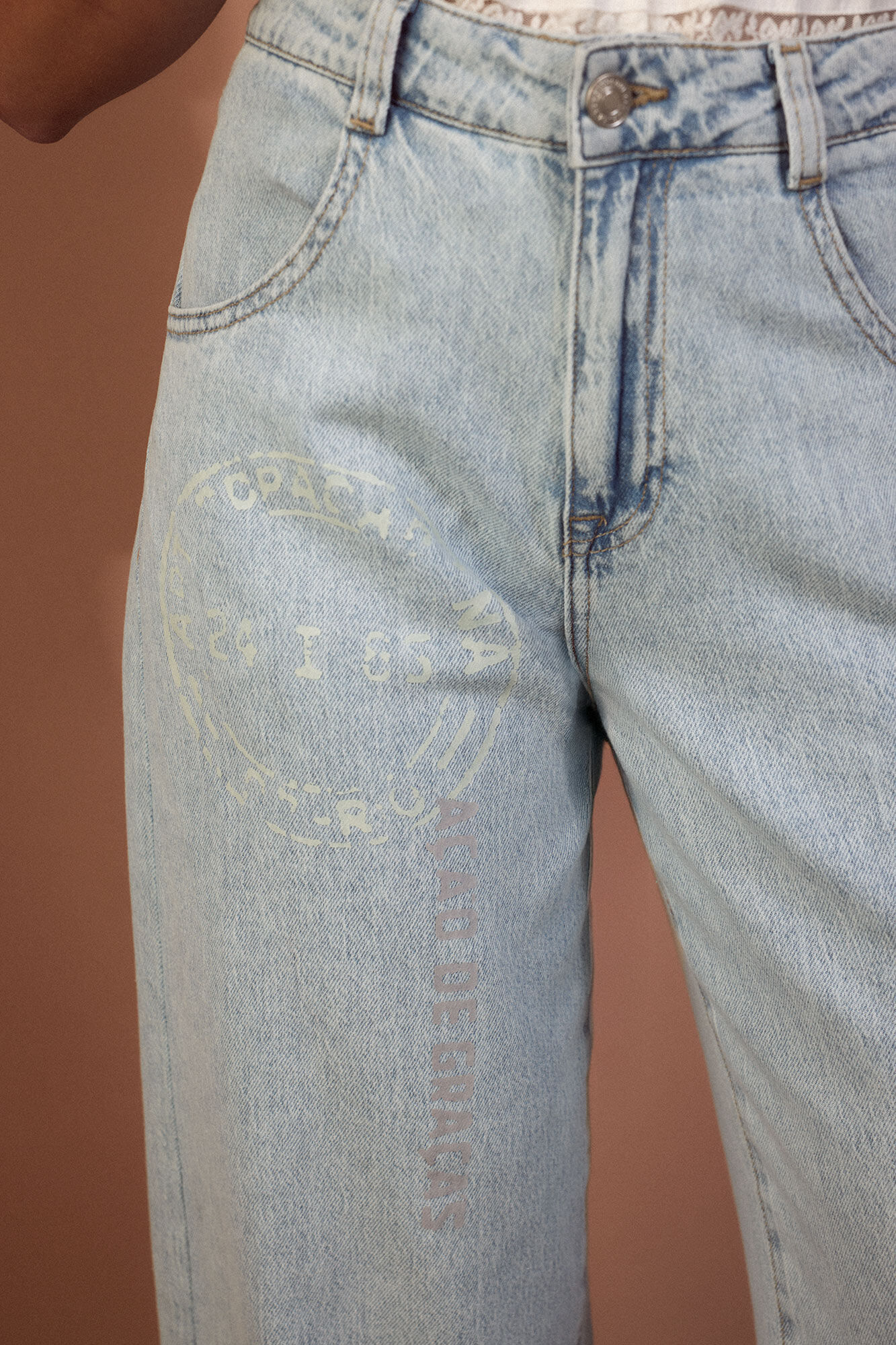 Slowlove Jeans Barrel Estampado