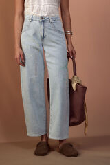 Slowlove Jeans Barrel Estampado Azul