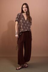Slowlove Blusa estampada Kaki