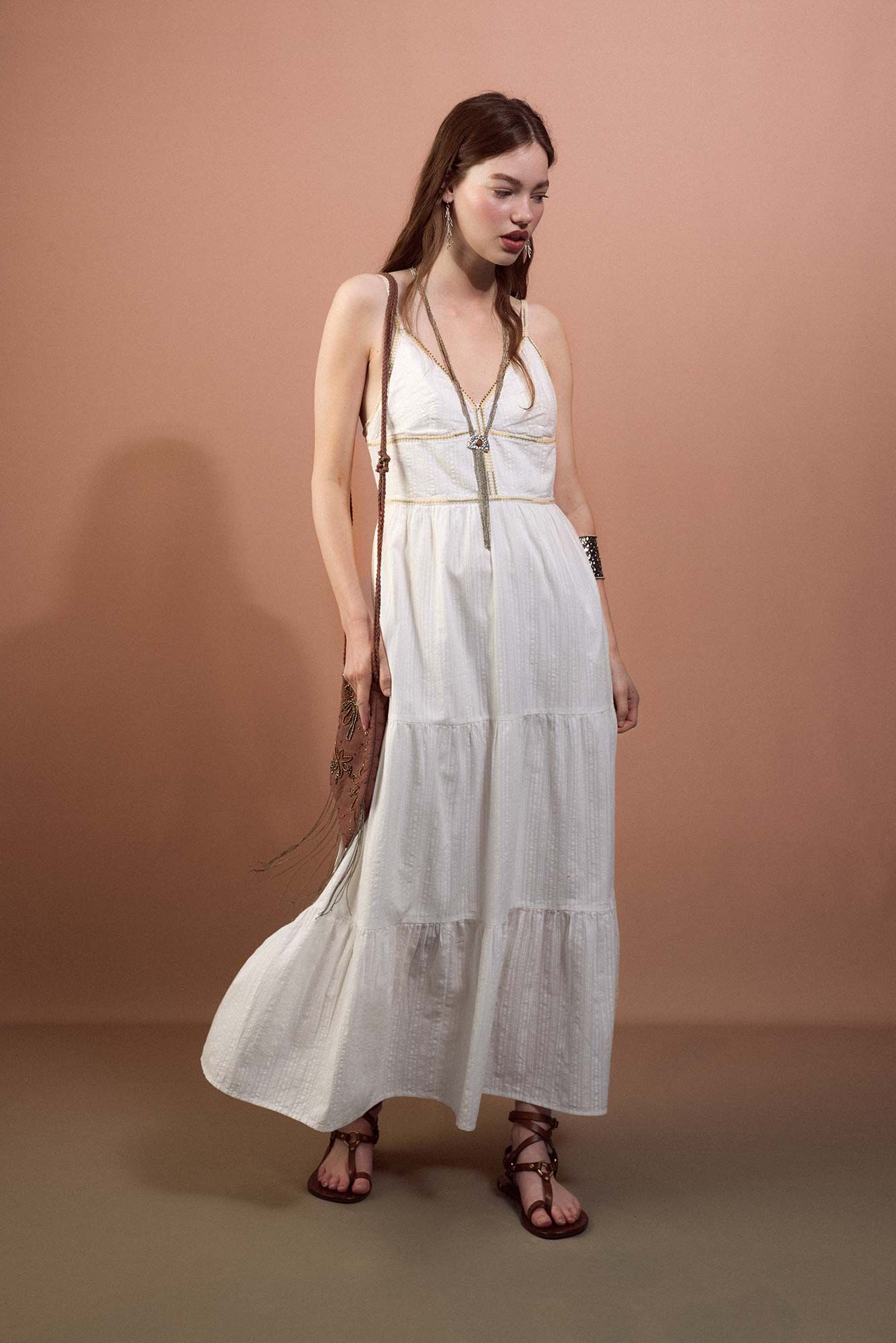 Slowlove Vestido bordados colores