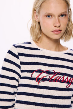 Springfield Playera gráfica chenilla combinada beige