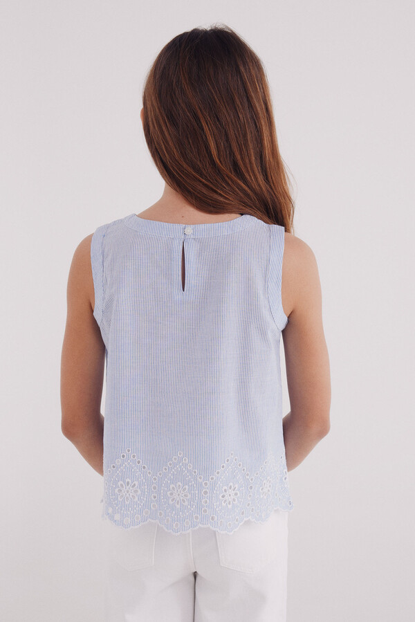 Springfield Kids Top sin mangas para niña azul indigo