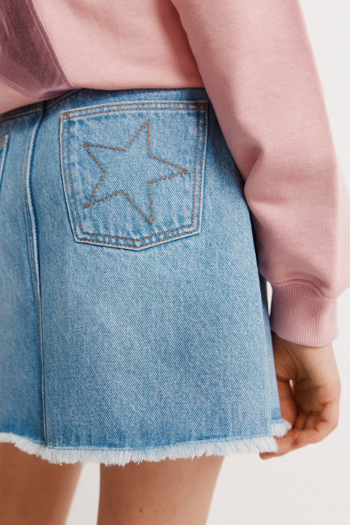 Springfield Kids Falda b&aacute;sica de denim para ni&ntilde;a azul indigo