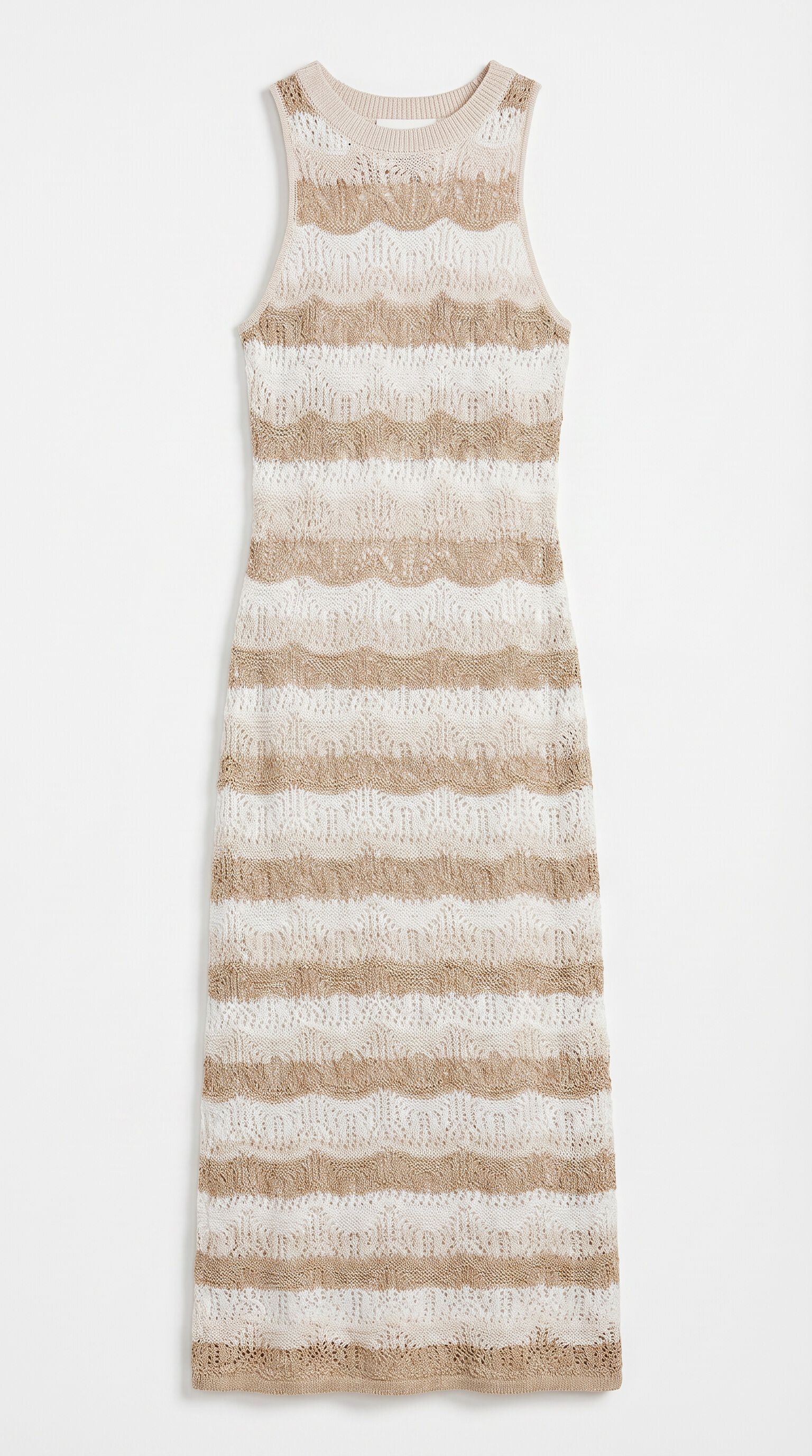 Springfield Vestido midi de tejido halter caf&eacute;