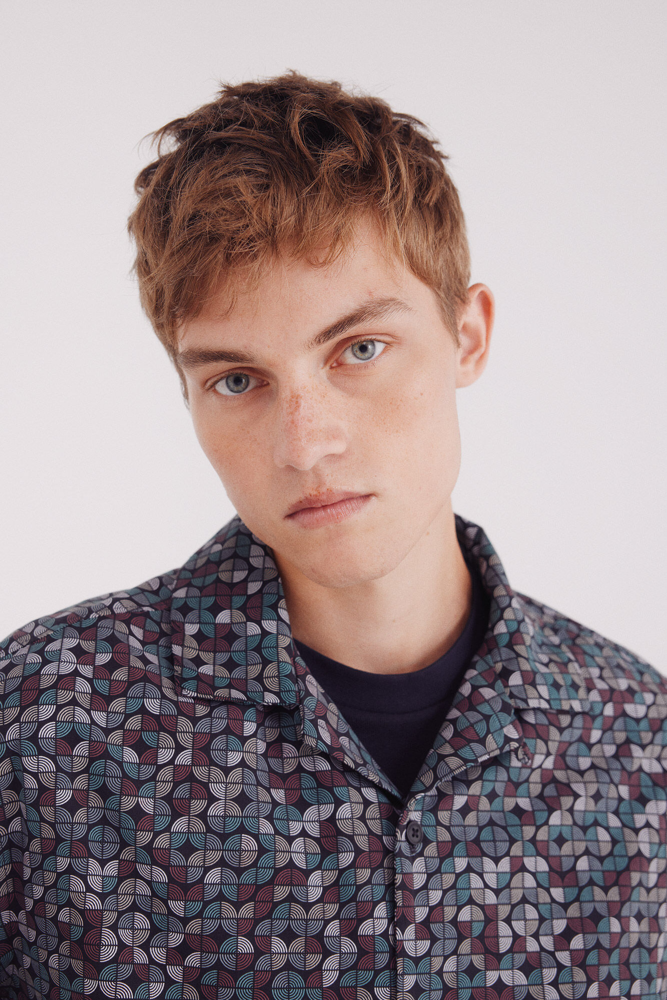 Springfield Camisa bowling manga corta estampada