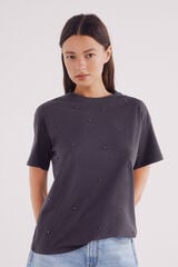 Springfield Playera perlas delantero negro