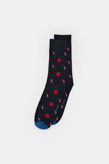 Springfield Calcetín jacquard manzanas marino