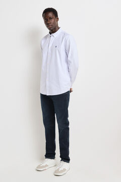 Springfield Camisa oxford rayas azulado