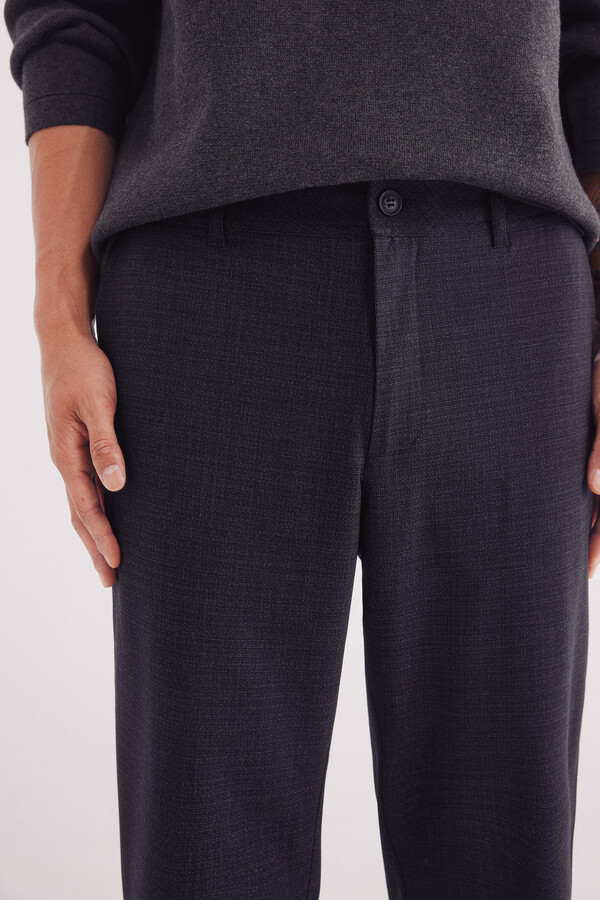 Springfield Pantalón chino jogger estructura gris