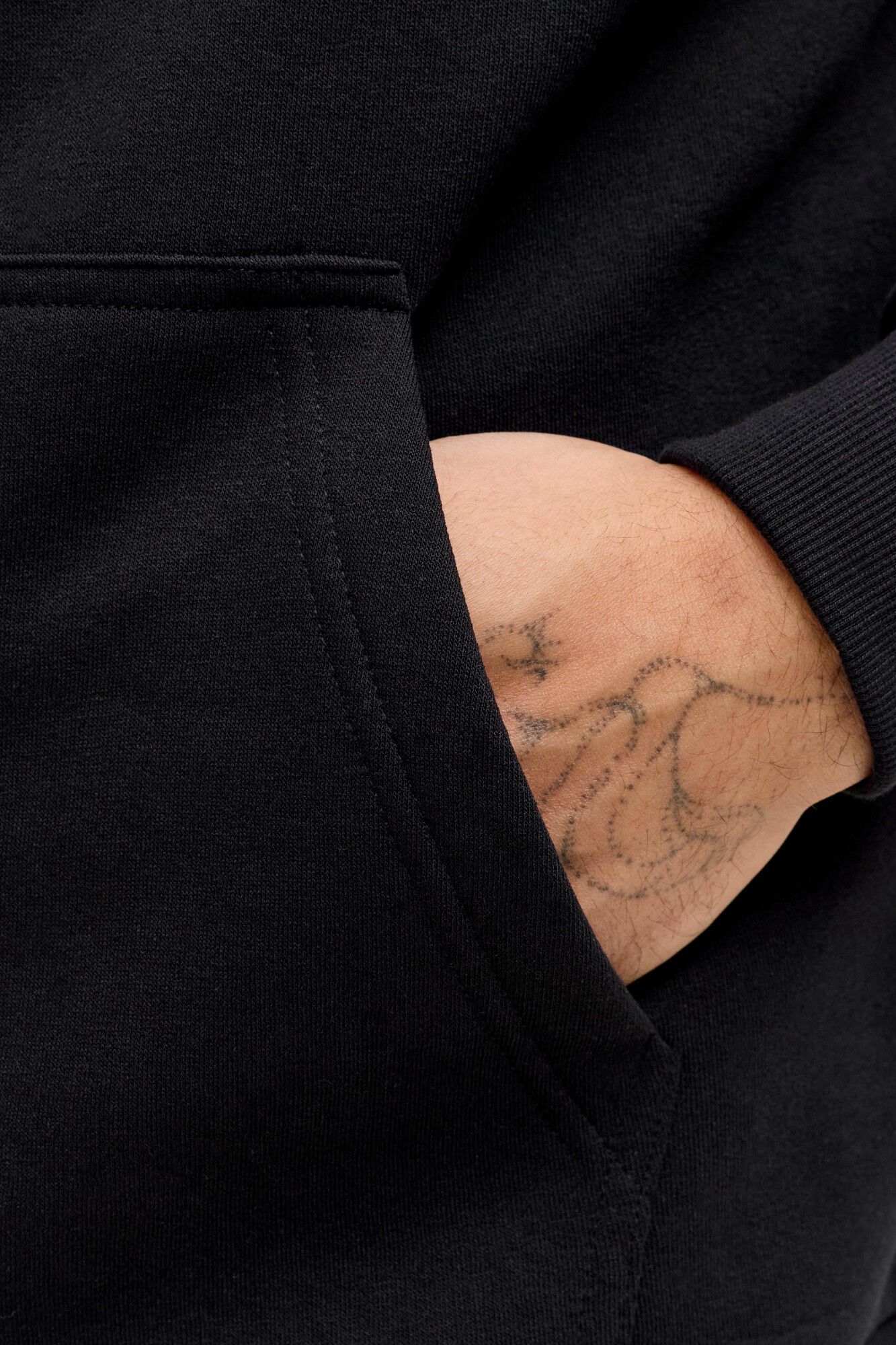 Jack & Jones Sudadera b&aacute;sica con capucha negro
