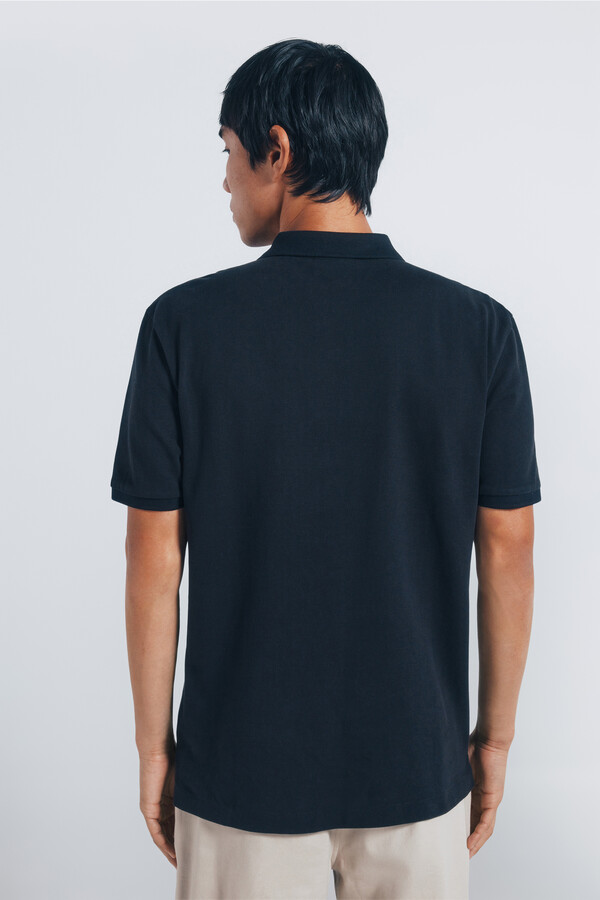 Springfield Polo piqué básico regular fit negro