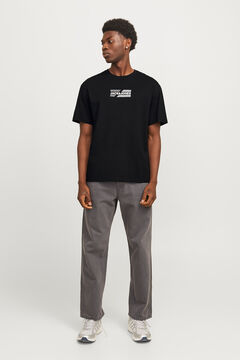 Springfield Playera regular fit logo negro