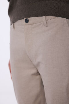 Springfield Pantalón chino vestir comfort slim fit café