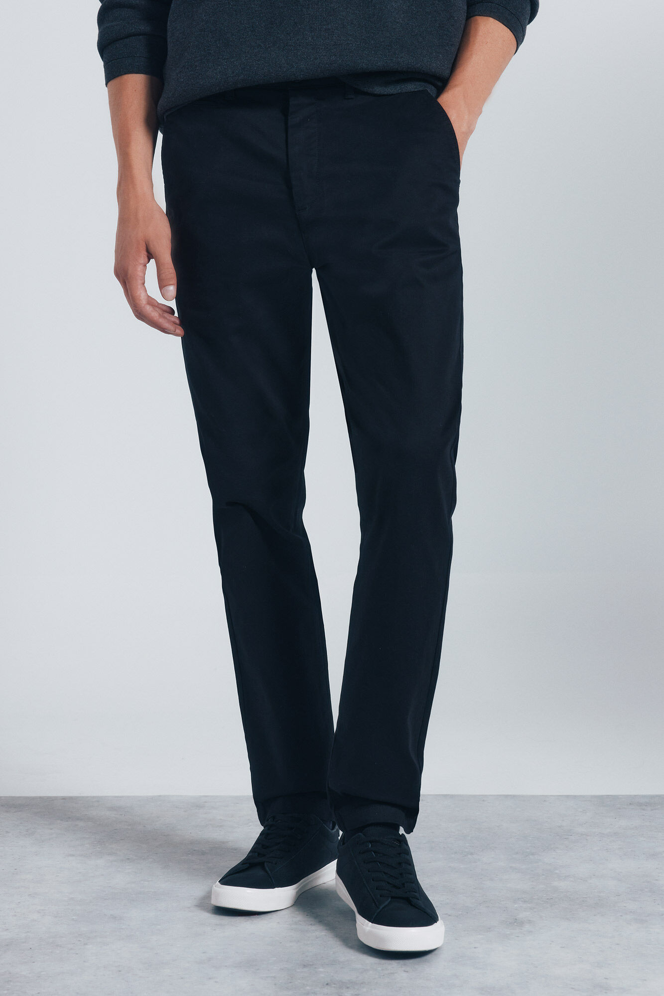 Springfield Pantal&oacute;n slim fit lavado negro