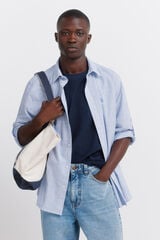 Springfield Camisa ligera de micro rayas azul tinta