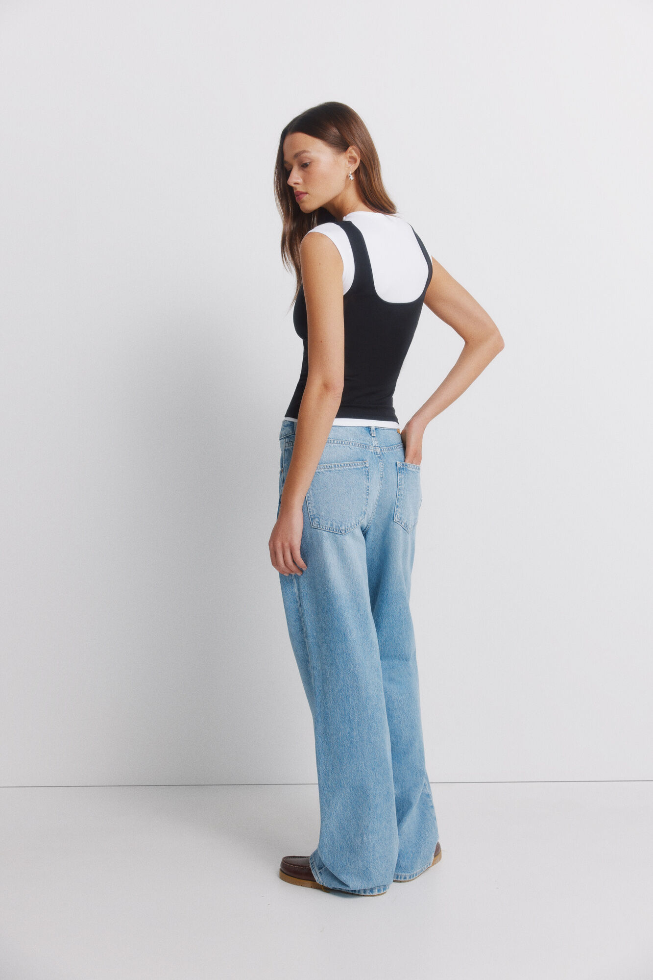 Springfield Jeans anchos azul tinta