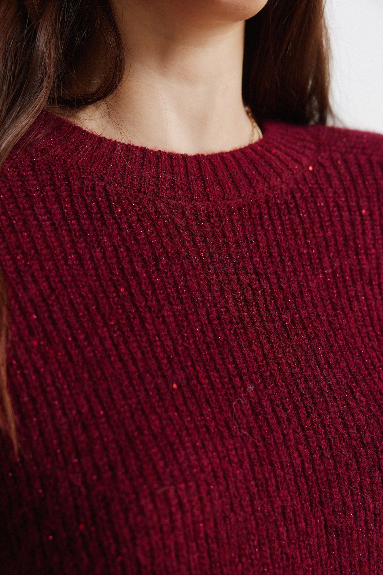 Springfield Jersey de lentejuelas p&uacute;rpura