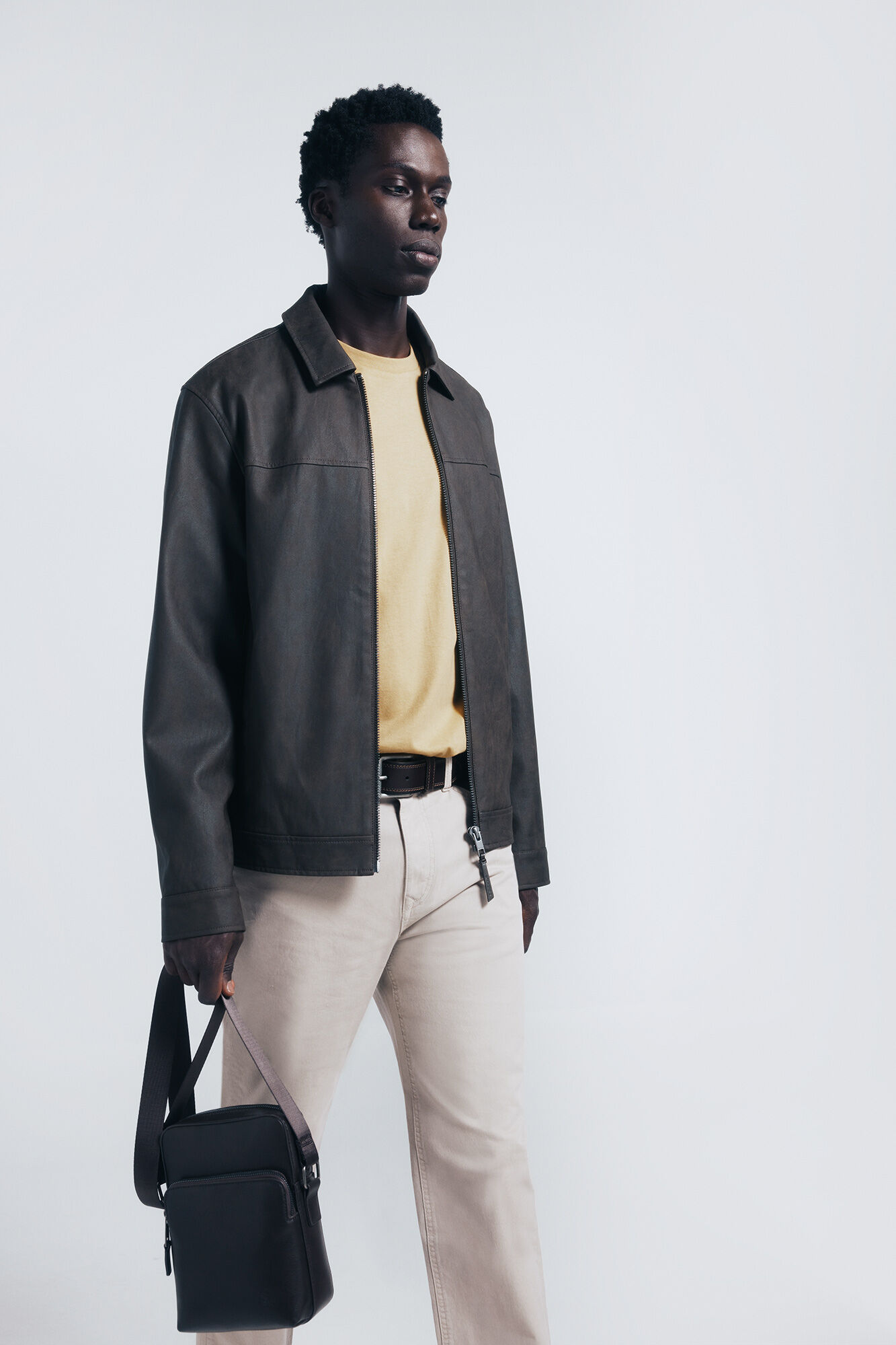 Springfield Pantal&oacute;n slim fit de 5 bolsillo caf&eacute;