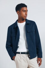 Springfield Sobrecamisa de algodón azul