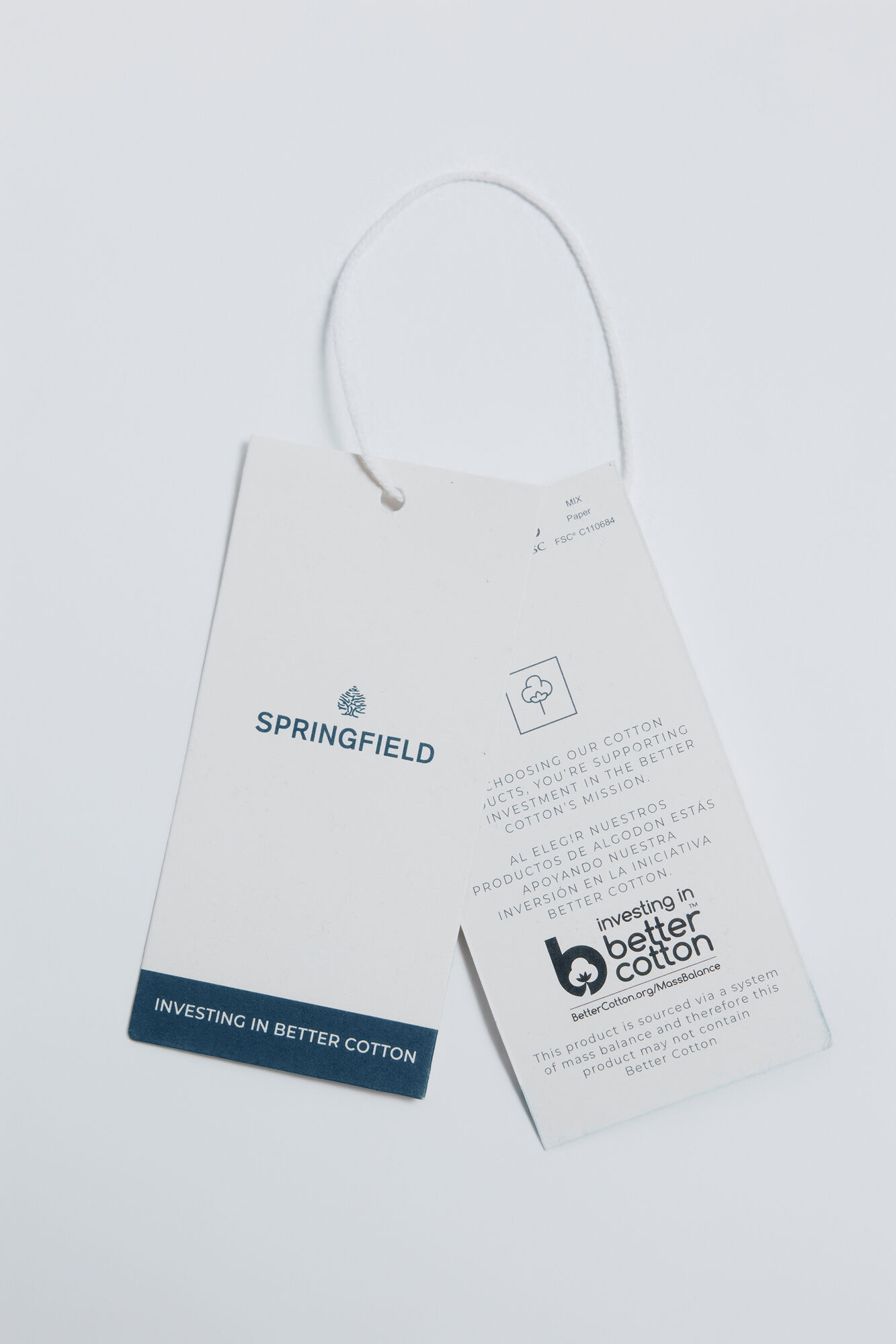 Springfield Polo de rugby con textos de corte cuadrado p&uacute;rpura