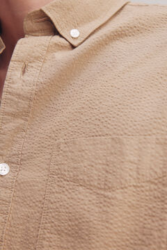 Springfield Camisa seersucker beige