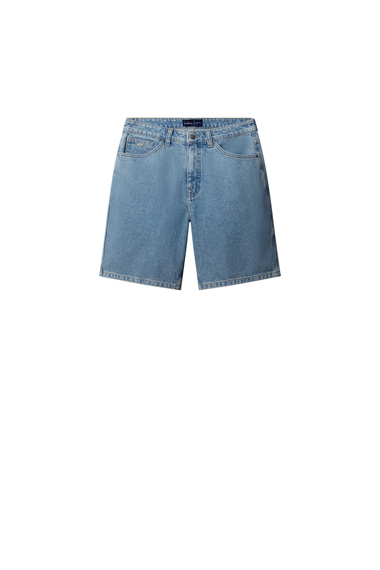 Springfield Bermuda de mezclilla straight fit azul