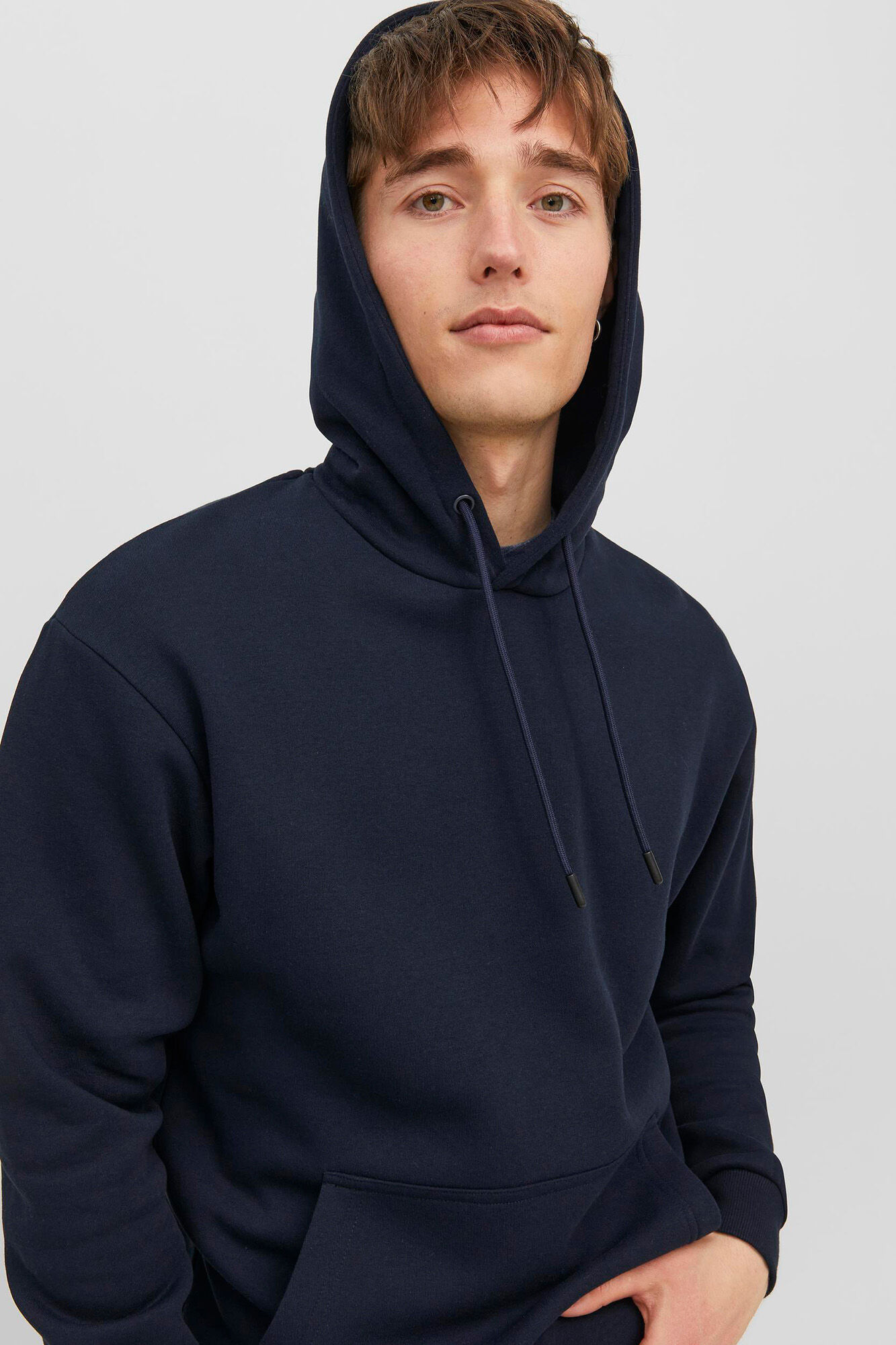 Jack & Jones Sudadera relaxed fit capucha marino