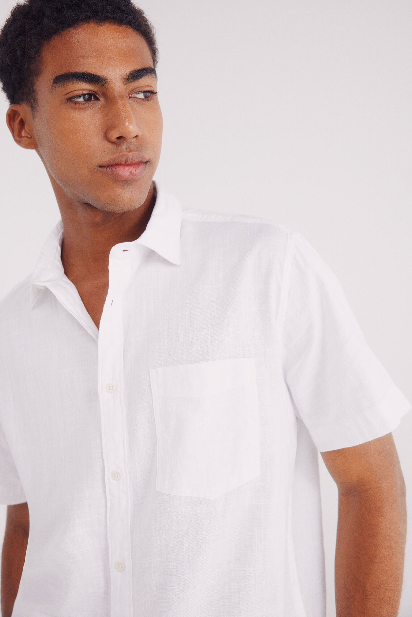 Springfield Camisa manga corta estructura bicolor