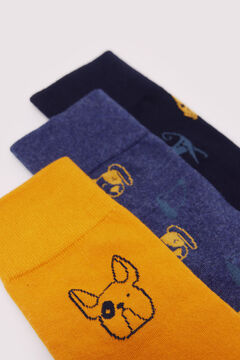 Springfield Pack 3 calcetines jacquard perros verde