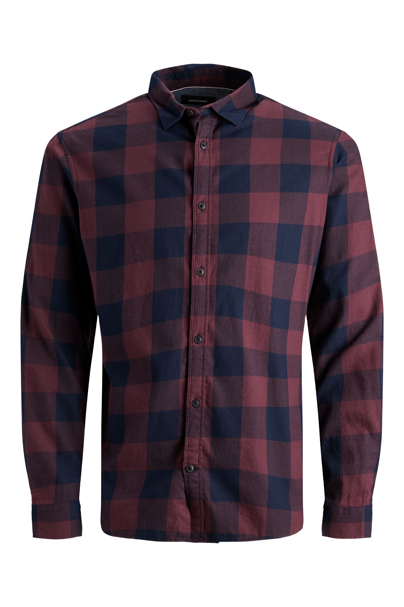 Jack & Jones Camisa slim a cuadros rojo