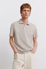 Springfield Polo liso slim fit beige