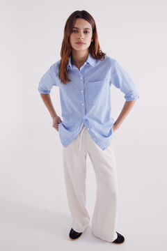Springfield Camisa oversized algodón azul indigo