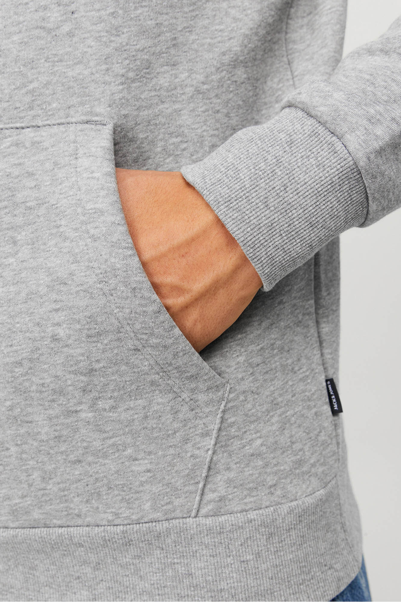 Jack & Jones Sudadera capucha regular fit gris