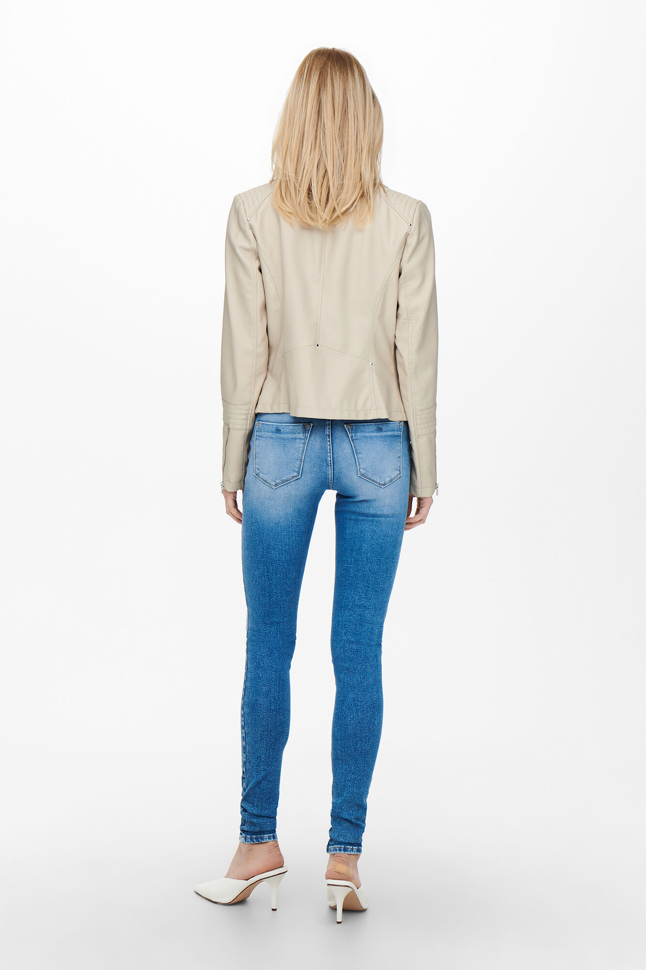 Only Chamarra Biker gris