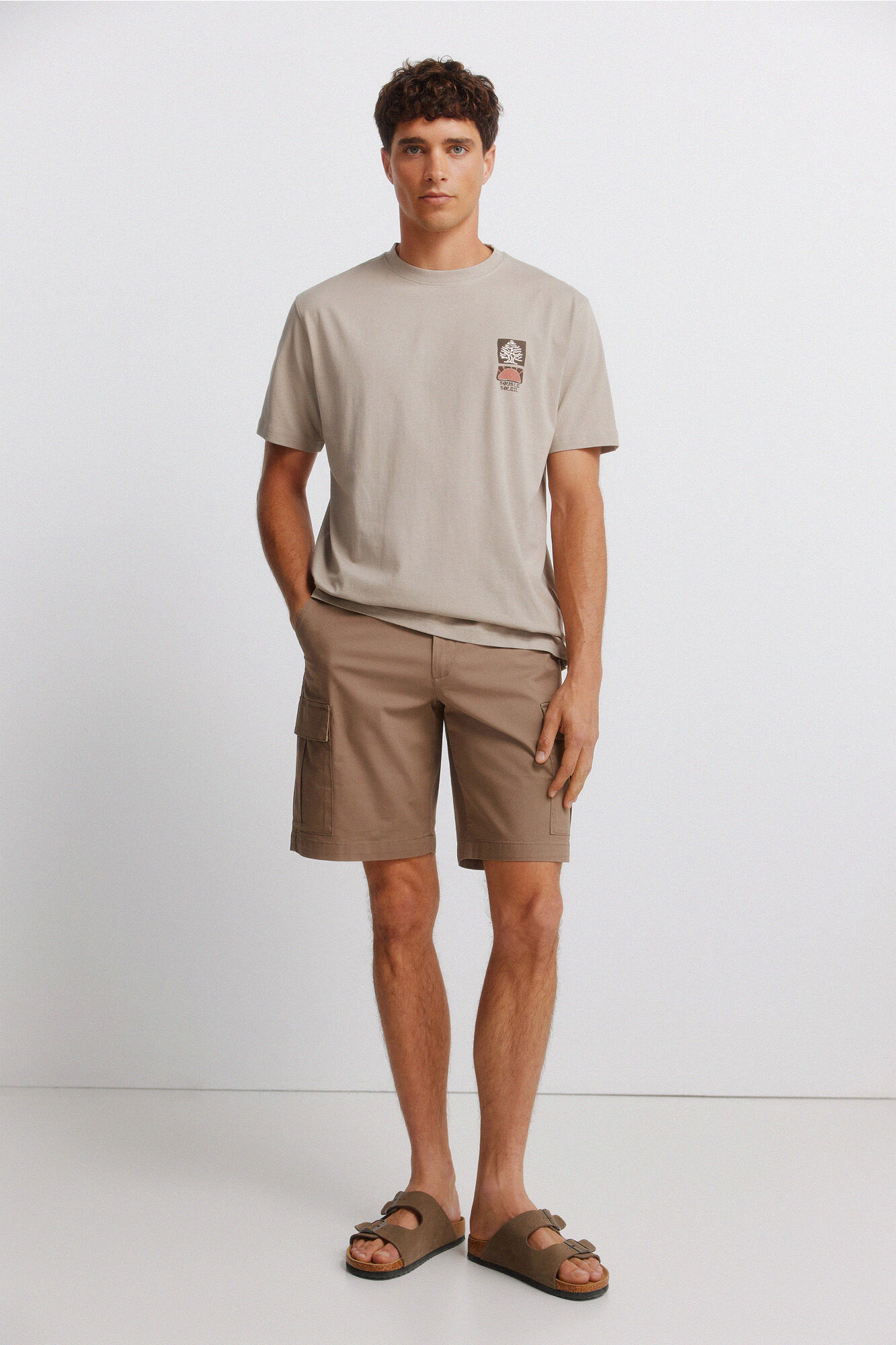 Springfield Playera logo Springfield collage beige
